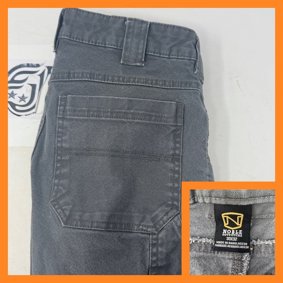 Noble Outfitters Hammer Drill Canvas Work Pants HD Gray Full Flexx Mens 30x32 - Picture 1 of 8